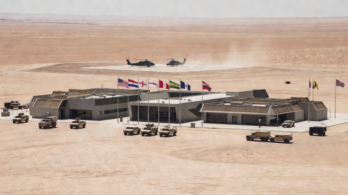 Egyptian military ceremony at the Octagon command center inauguration