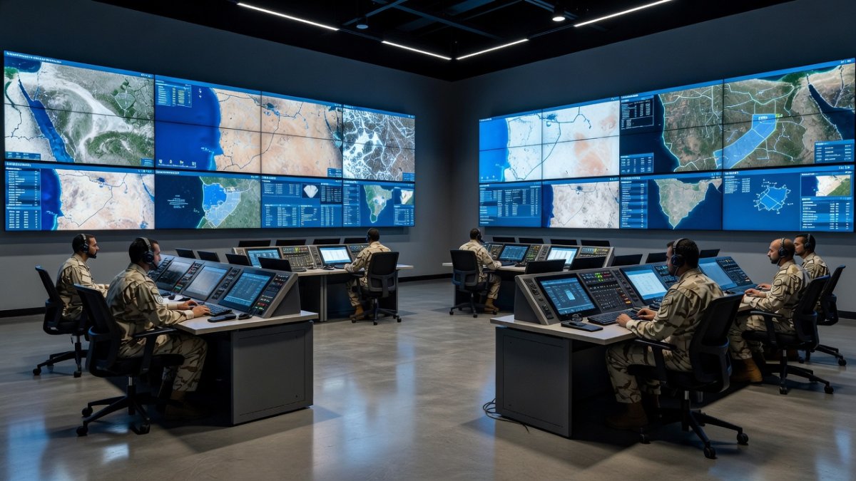 Egyptian military command center with advanced C4ISR systems at the Octagon headquarters