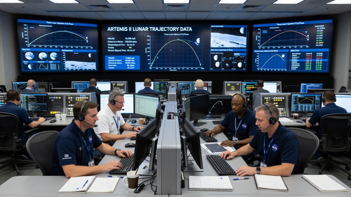 Artemis II crew members including Hansen, Wiseman, Glover and Koch during pre-flight briefing