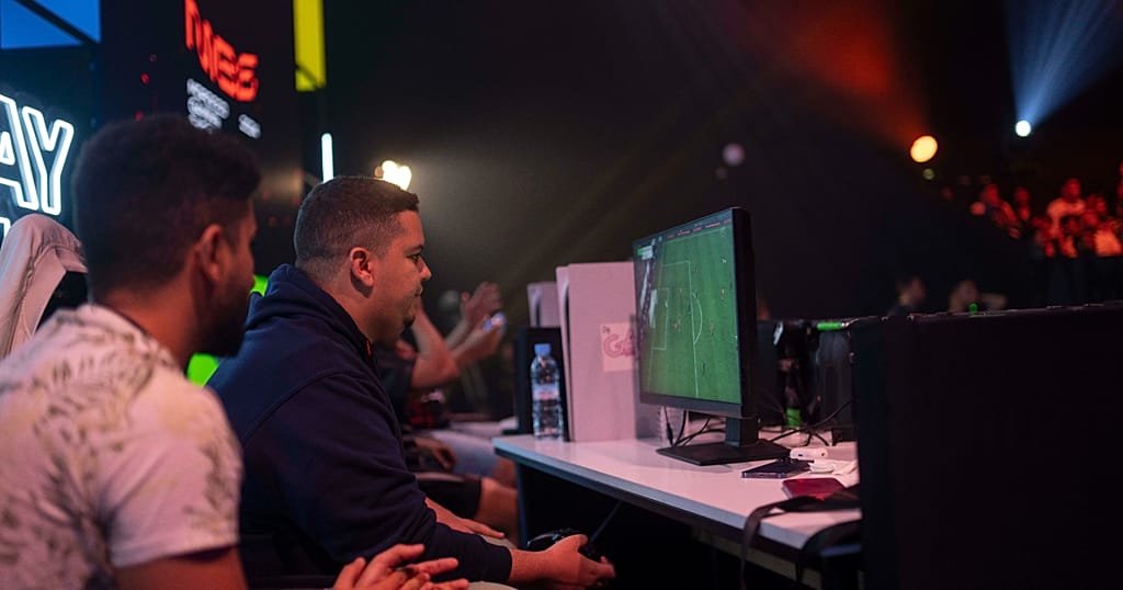 Morocco Gaming Expo exhibition hall with visitors and exhibitors