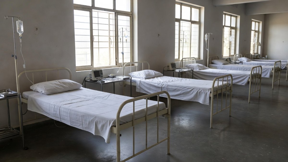 Maternity ward at a district hospital in Rajasthan