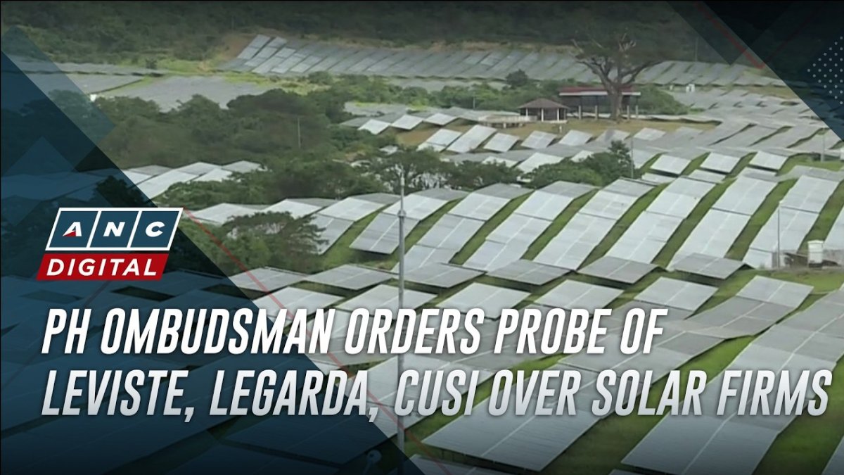 Ombudsman Probes Legarda, Leviste, Cusi Over Failed P10 Billion Solar Franchise