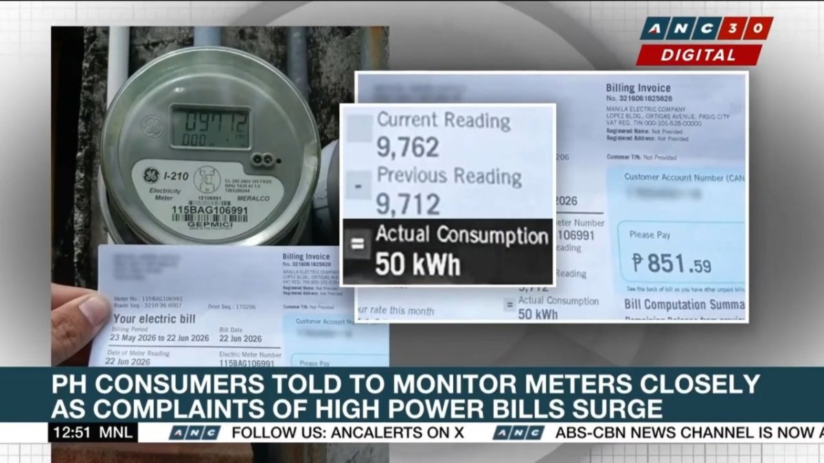 Filipino family reviewing their electricity bill at home