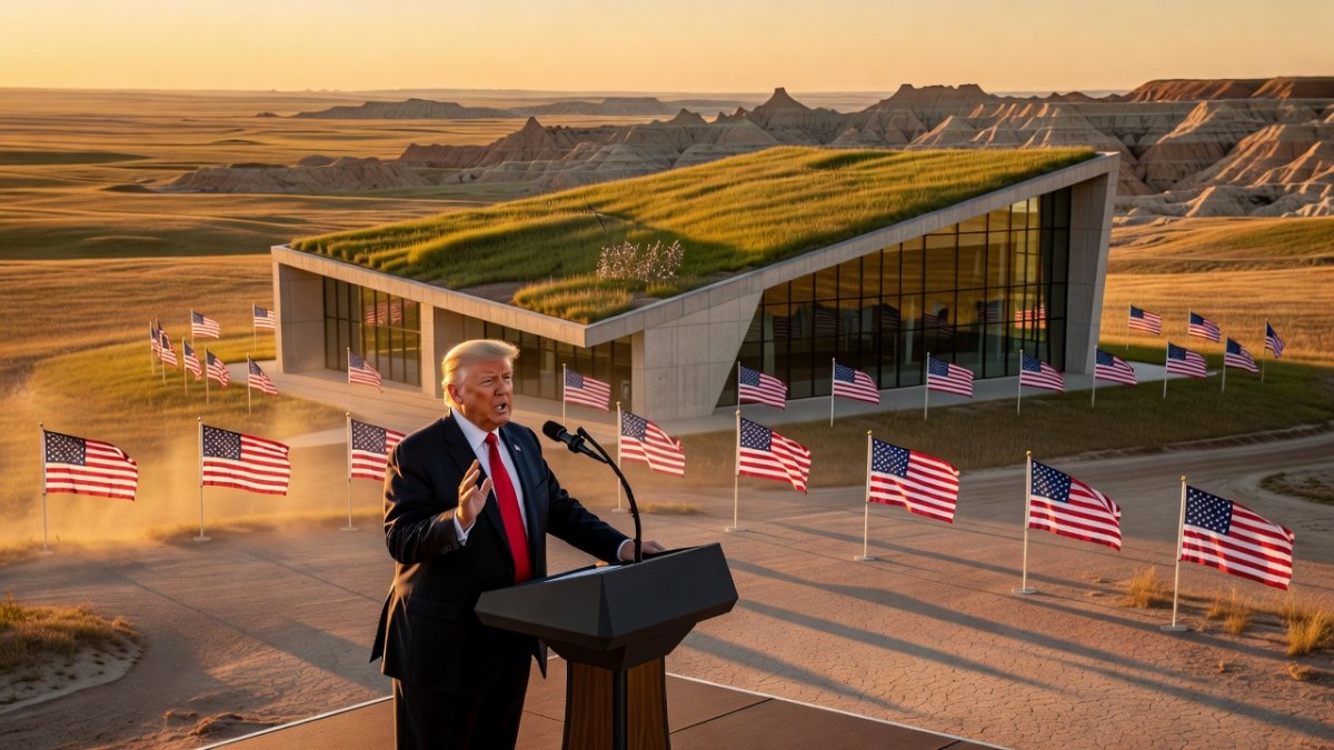 Trump Dedicates Theodore Roosevelt Presidential Library in North Dakota Badlands