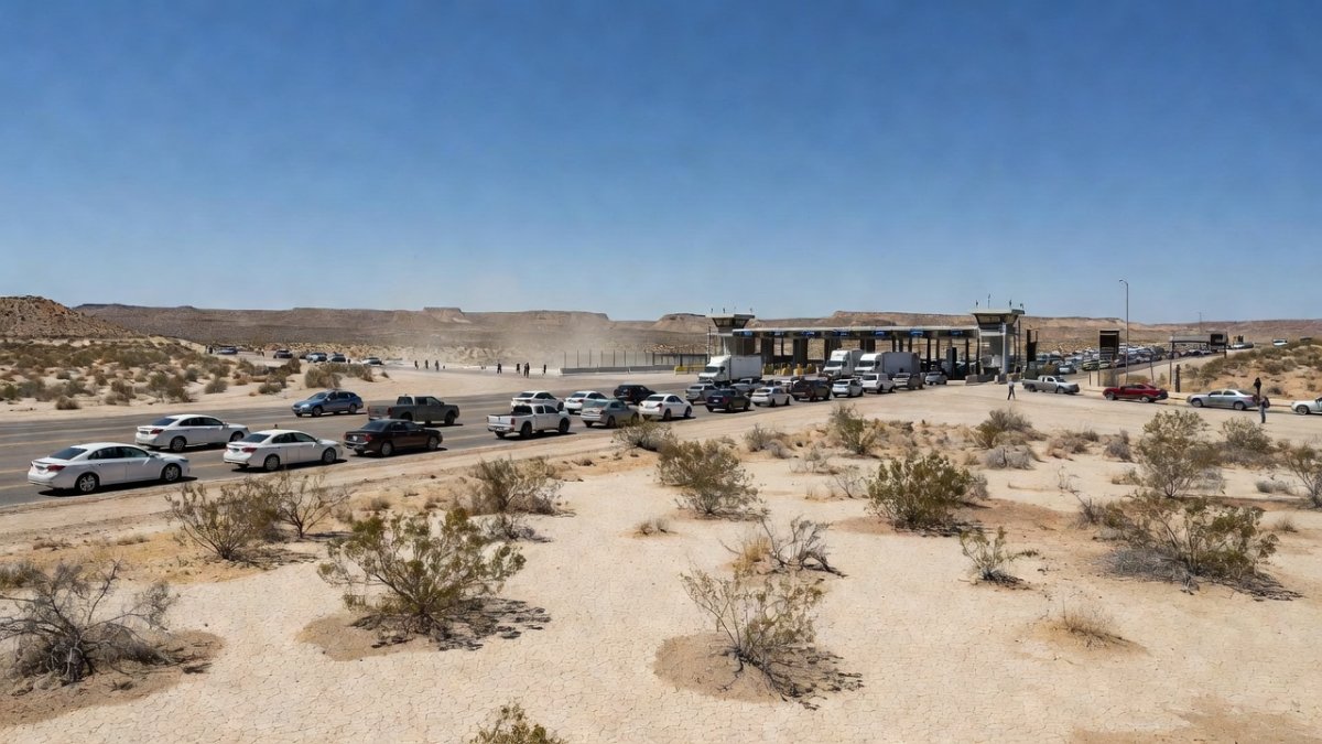 US-Mexico border crossing at San Ysidro between California and Baja California
