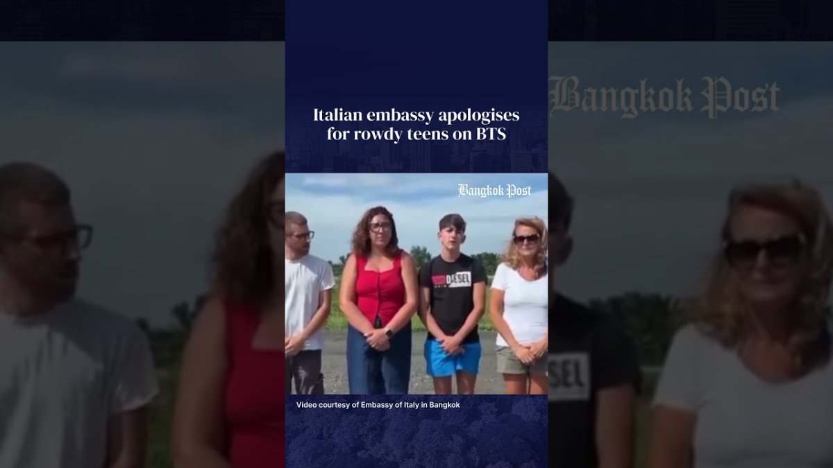 Italy Apologises to Thailand After Teen Tourists Disrupt Bangkok BTS Skytrain