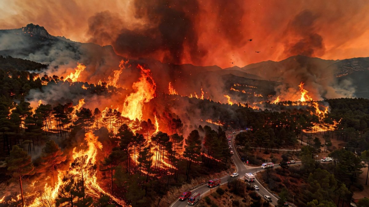 Spain Wildfires 2026 -- Three Active Blazes, Dozens Dead, Arson Suspect Arrested