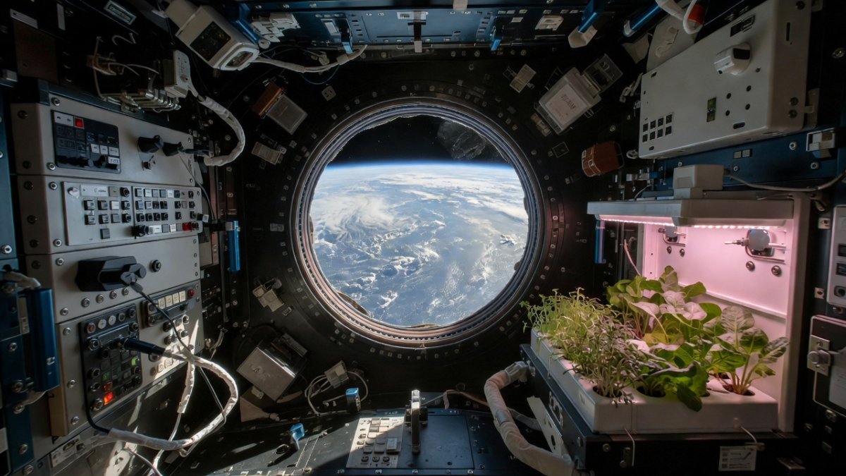 ISS Veggie Pink Glow: Space Botany for Indian Agriculture