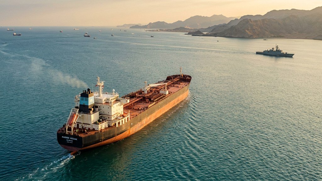 Smoke rises near the Strait of Hormuz after Iranian coastal defense sites were struck by US forces in July 2026