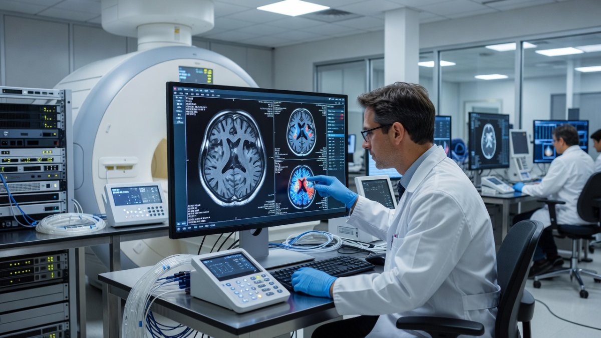 Neuroscience research showing brain activity during cognitive tasks