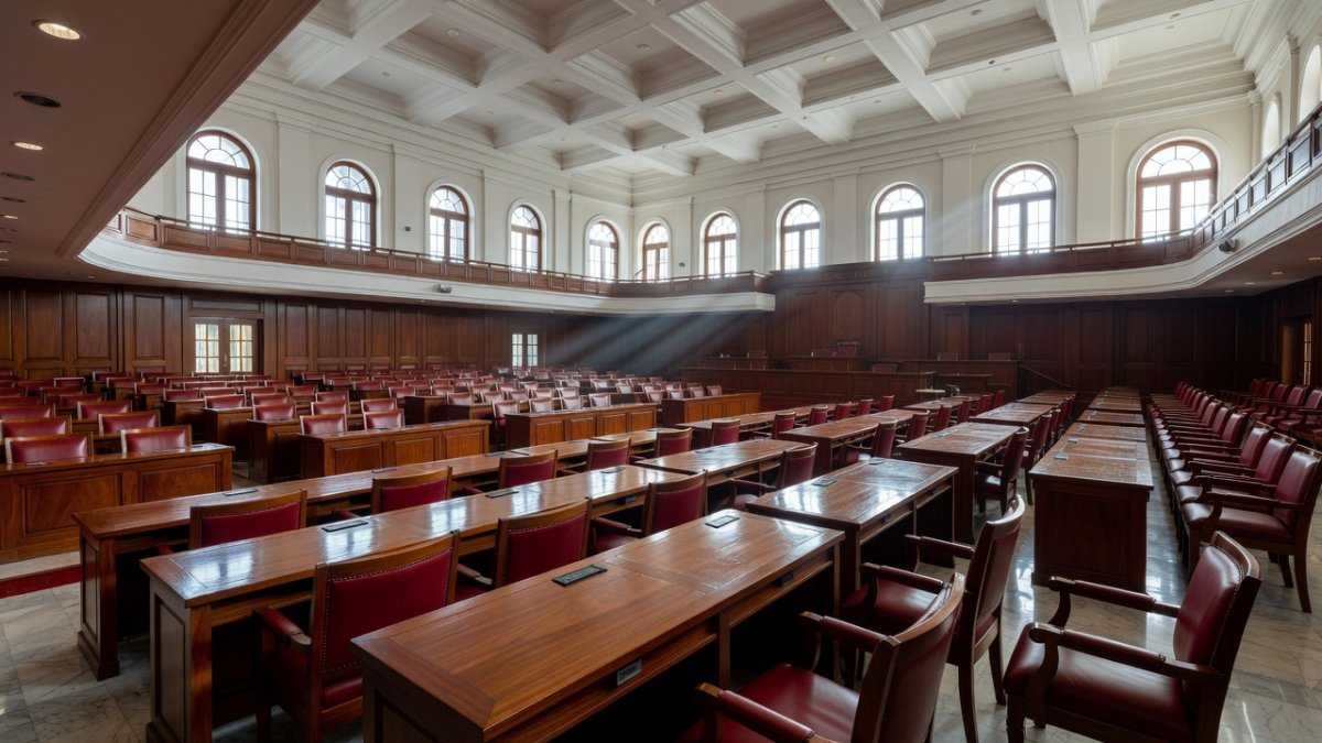 Philippine Senate session hall where the impeachment trial is being held