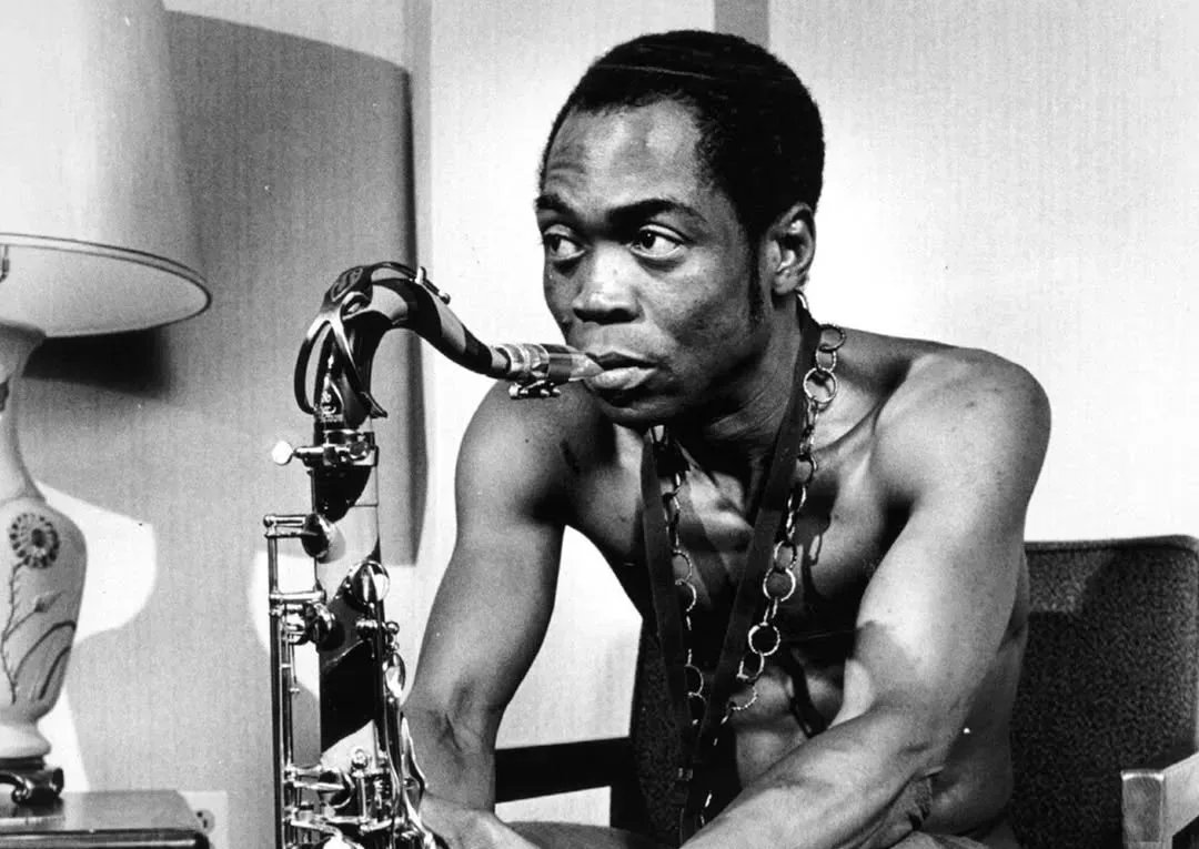 Fela Kuti performing at the Afrika Shrine in Lagos