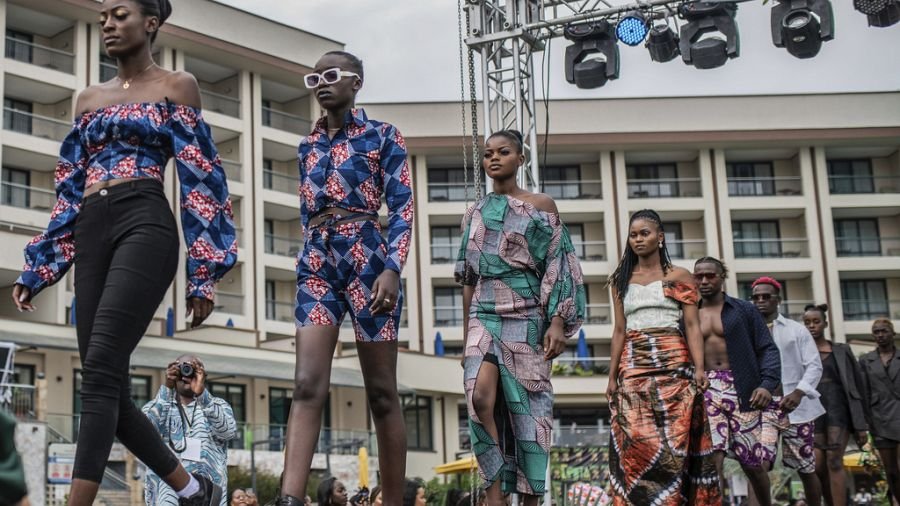 Young Congolese artists performing at the Tumaini peace festival in Beni