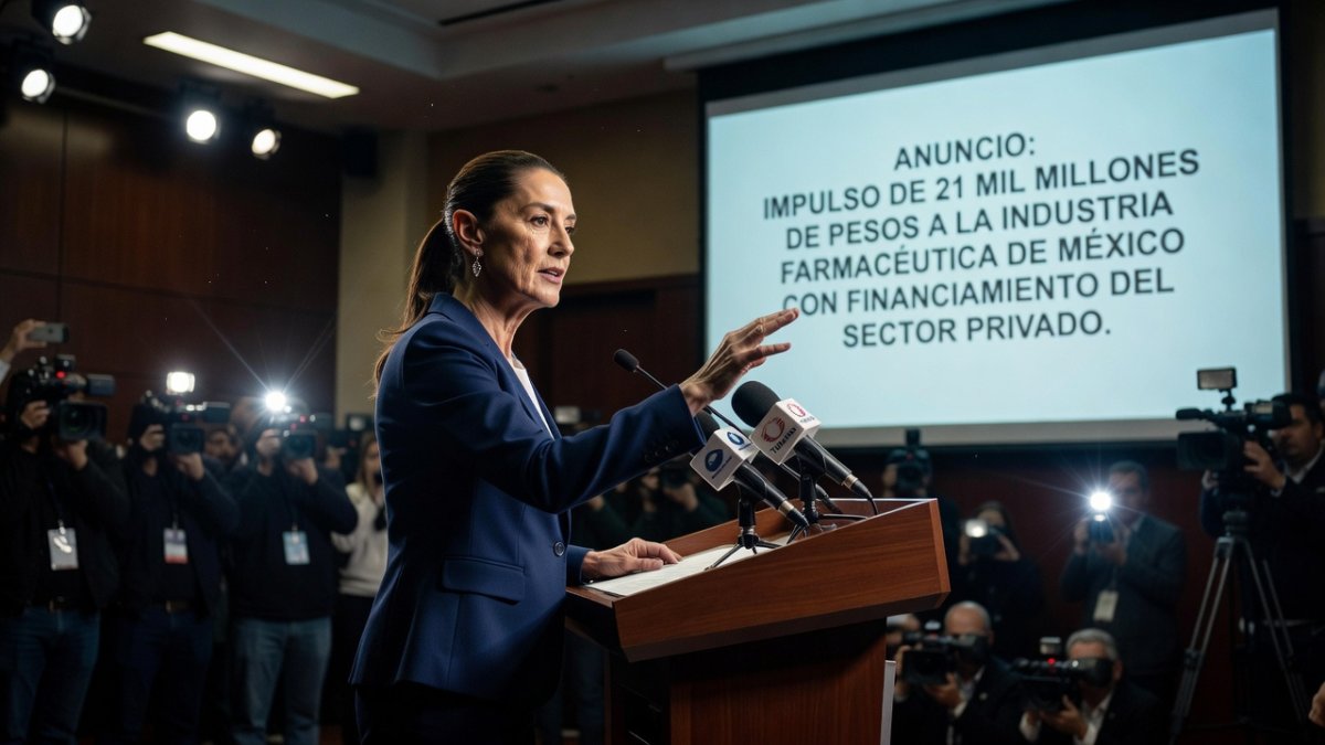 Sheinbaum announces 21 billion-peso boost for Mexico’s pharmaceutical industry, with private-sector funding