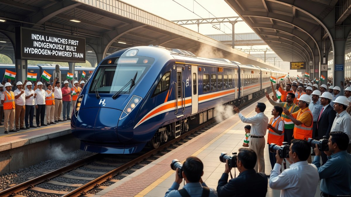 India Launches First Indigenously Built Hydrogen-Powered Train