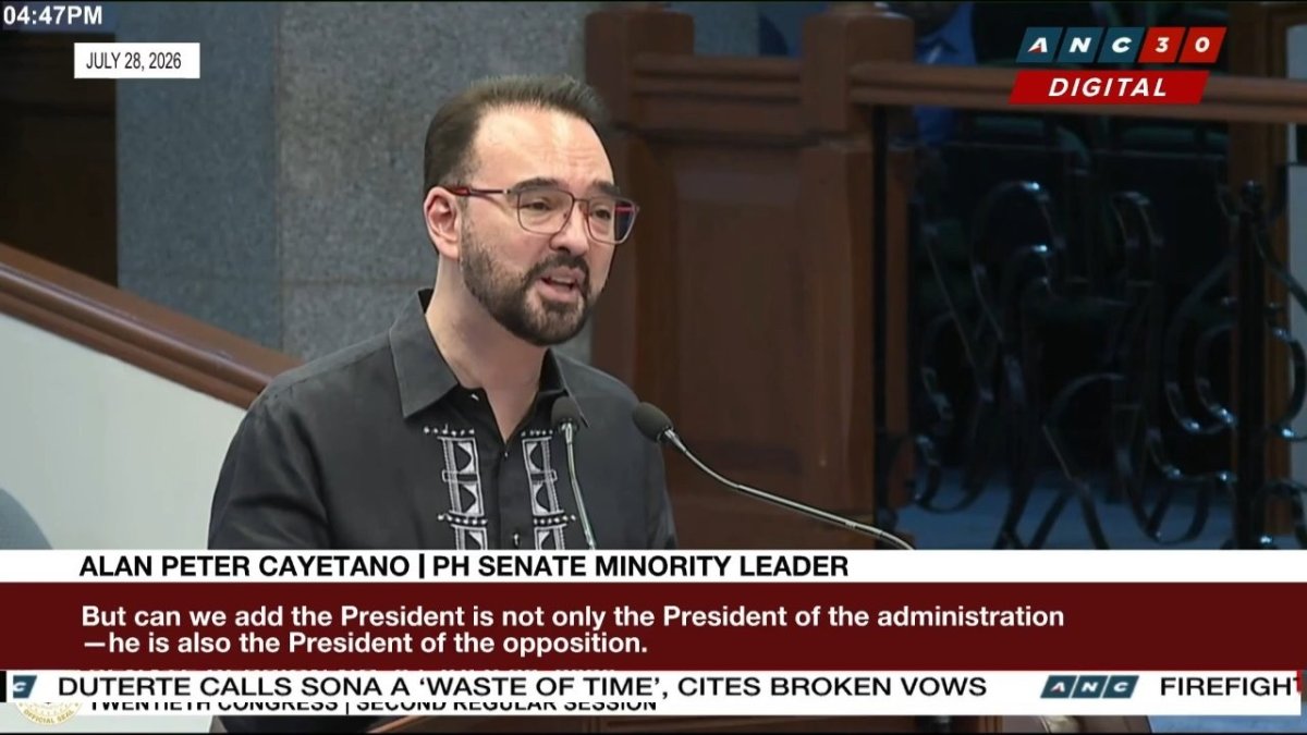 Cayetano Delivers Counter-SONA: Marcos Should Be President of the Opposition Too as Flood Control Probe Intensifies