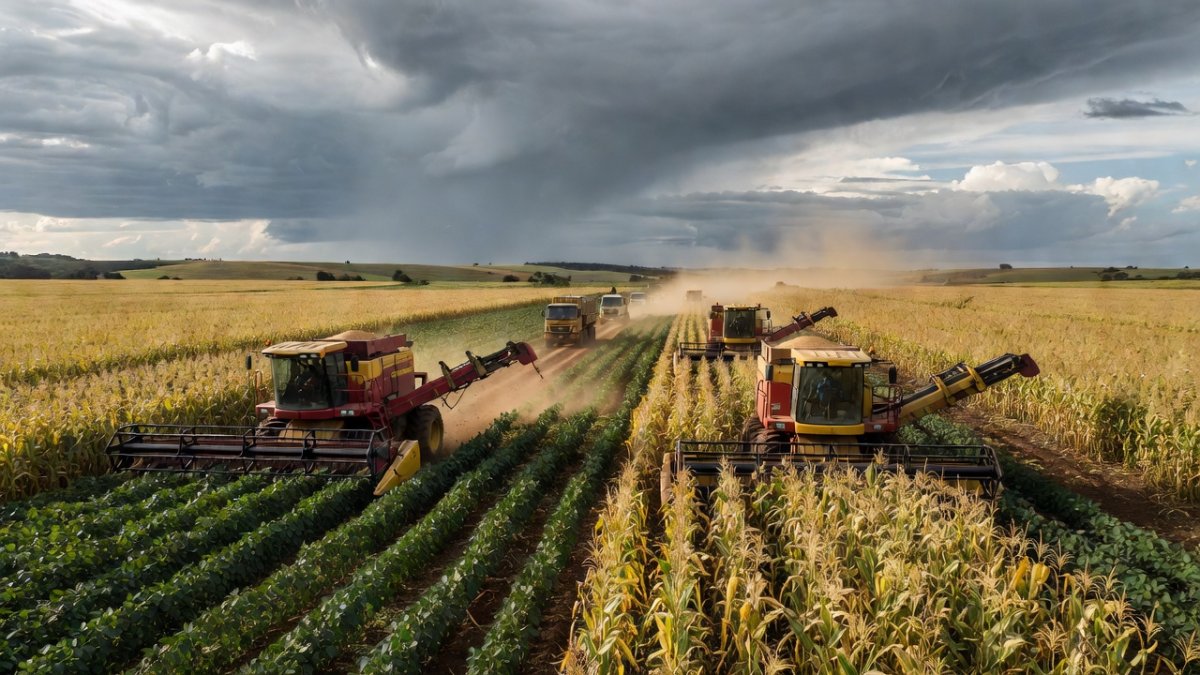 Soybean and corn harvest in Brazil, Latin America agricultural powerhouse