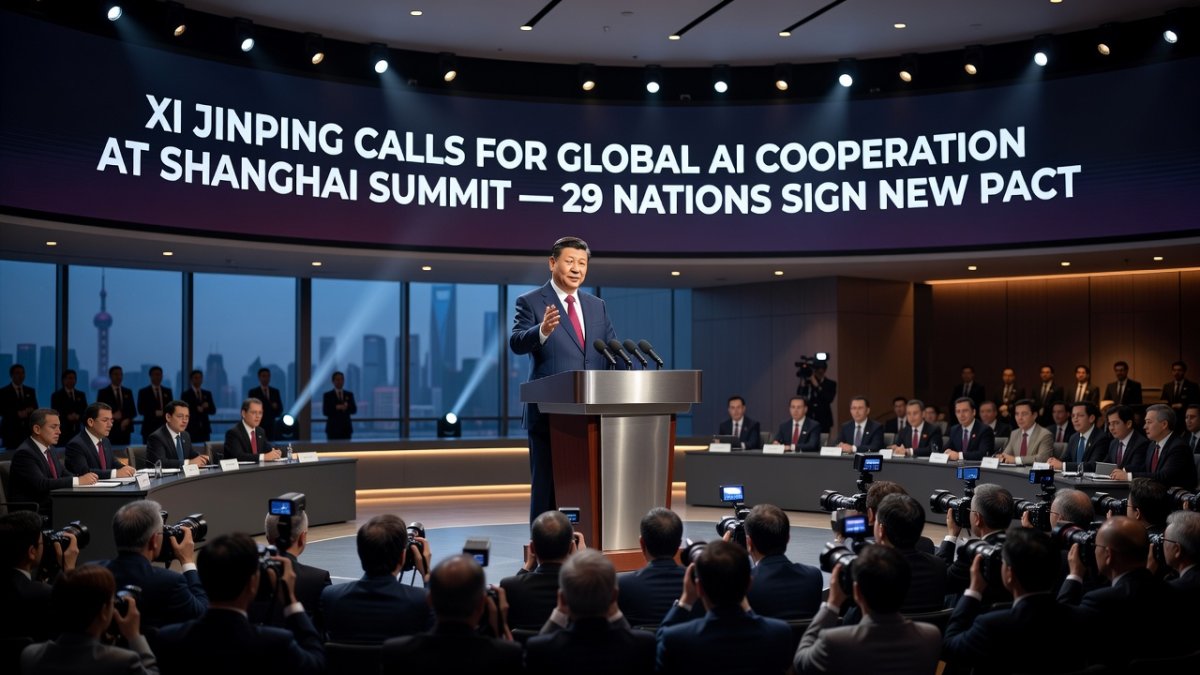 Xi Jinping Calls for Global AI Cooperation at Shanghai Summit — 29 Nations Sign New Pact
