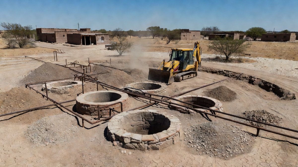 Radial well construction along the Papagayo River in rural Acapulco, Guerrero