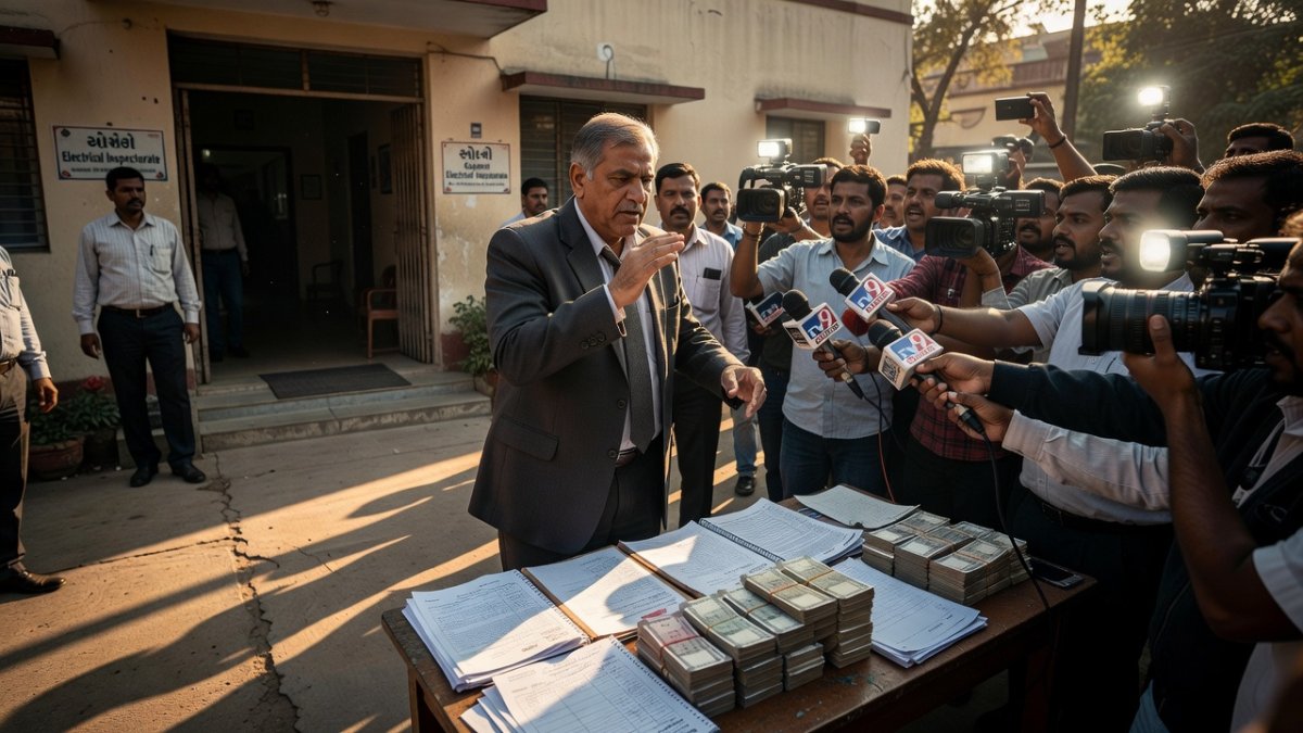 Gujarat Chief Electrical Inspector Caught With Rs 2 Crore Assets Months Before Retirement