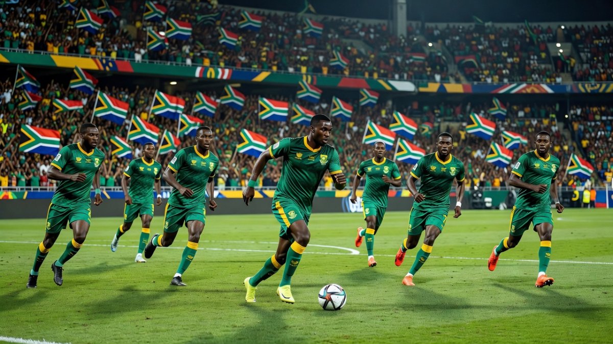 Bafana Bafana players during the 2026 FIFA World Cup, displaying discipline and sportsmanship