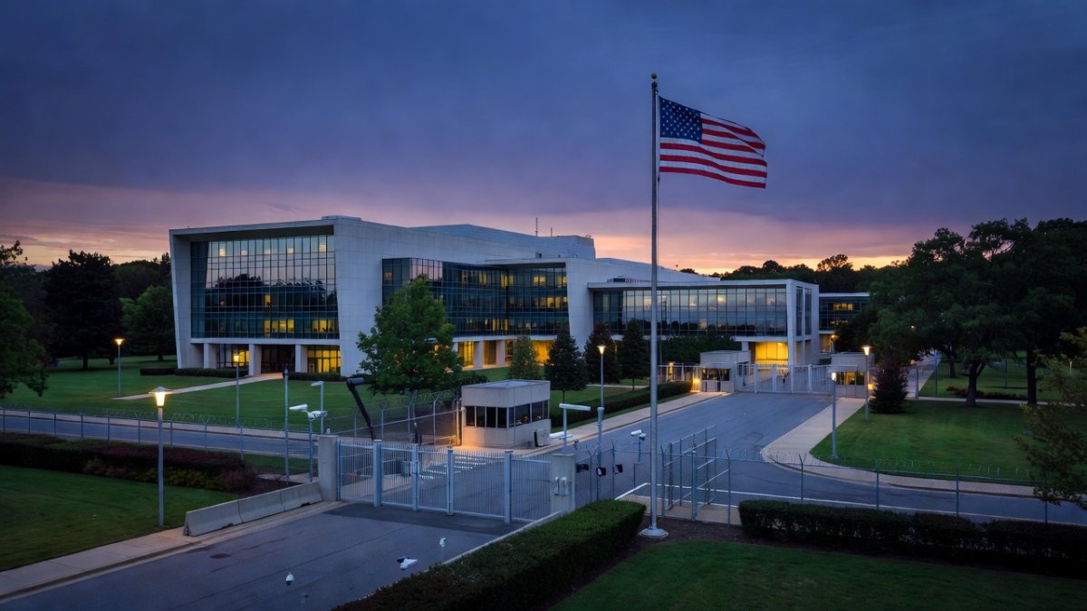 CIA headquarters at Langley, Virginia at twilight