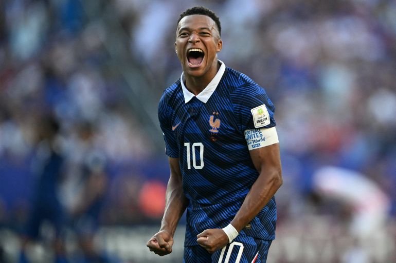 Kylian Mbappe playing for France at the 2026 World Cup
