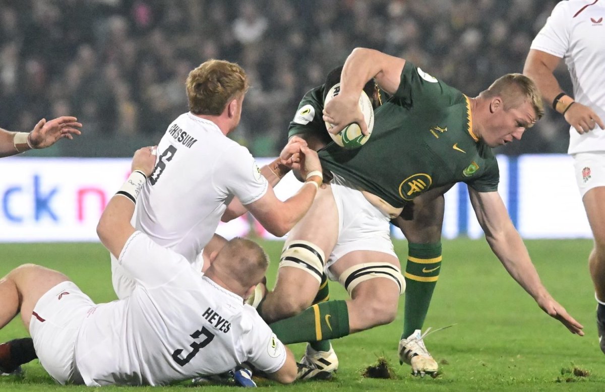Pieter-Steph du Toit captains the Springboks against England in the Nations Championship