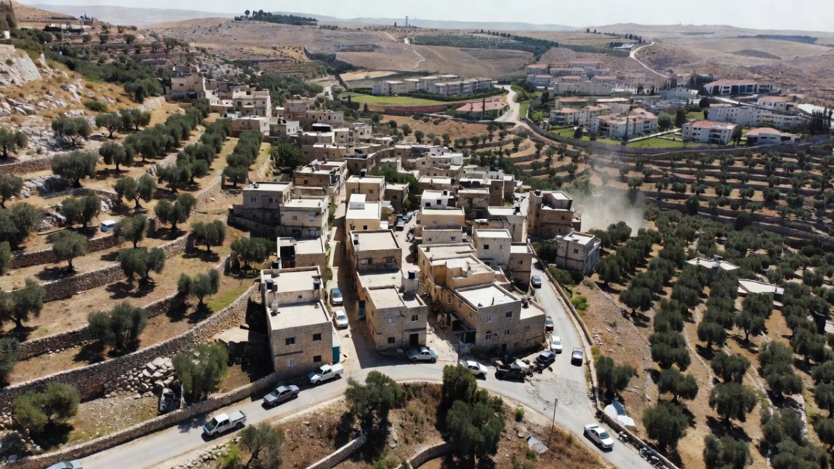 Palestinian village of Sinjil in the occupied West Bank, where the settler attack on journalists occurred