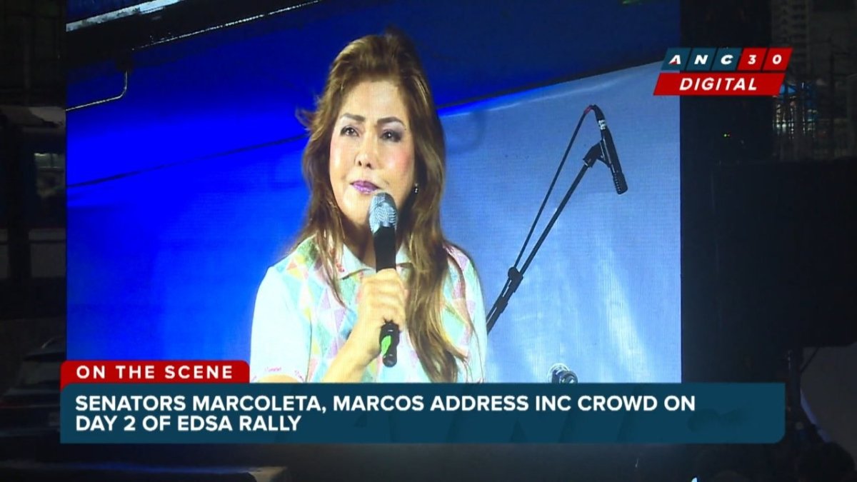 Thousands of INC members gather at EDSA Shrine in Quezon City to support Senator Rodante Marcoleta