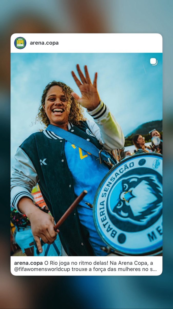 Laísa Lima poses in her Arranco do Engenho de Dentro uniform as the first solo female mestra de bateria in Rio Carnival history