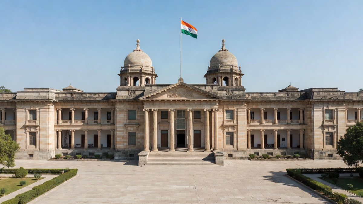 Allahabad High Court building in Prayagraj, Uttar Pradesh, where Justice Rohit Ranjan Agarwal heard the Tejo Mahalaya petition