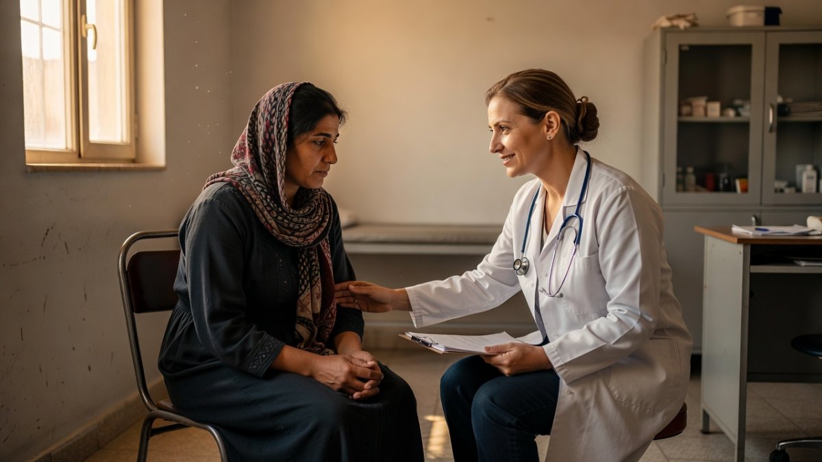 Medical consultation at the Duhok Survivors Centre in Iraq