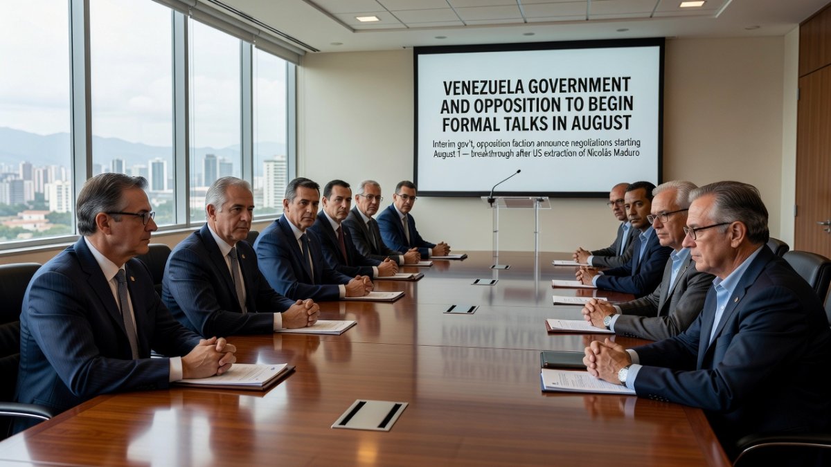 Venezuela government and opposition to begin formal talks in August