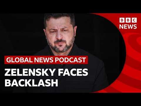 BBC News coverage thumbnail of Zelensky protests in Ukraine
