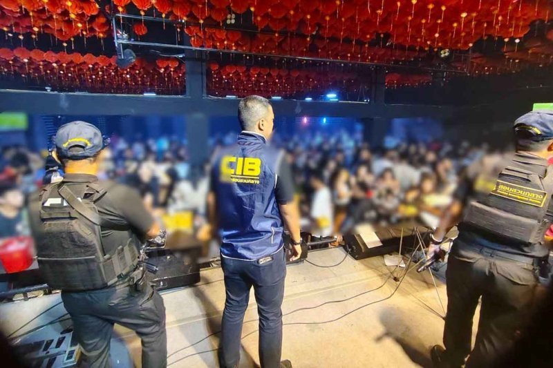 Thai Police Raid Unlicensed Pub in Bueng Kan — 49 Minors Found, Drugs Seized