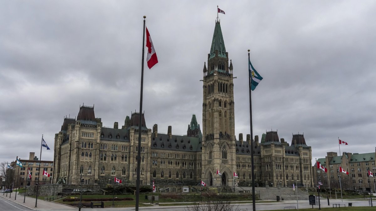 Parliament Hill in Ottawa as Canada prepares retaliatory measures against US tariffs