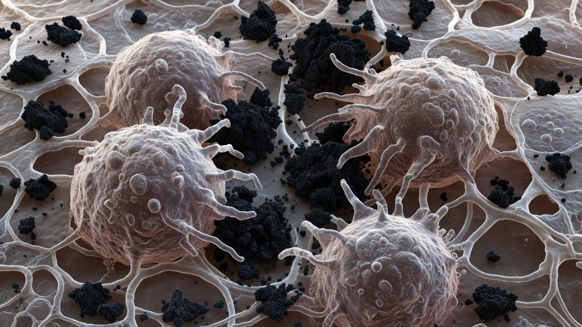 Lymph node inflammation illustration