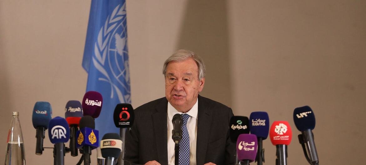 UN Secretary-General Antonio Guterres in Damascus during his historic July 2026 visit