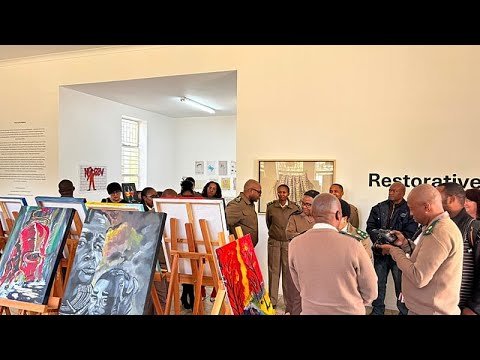 South Africa prison art rehabilitation programme artwork created by inmates at Leeuwkop Correctional Facility