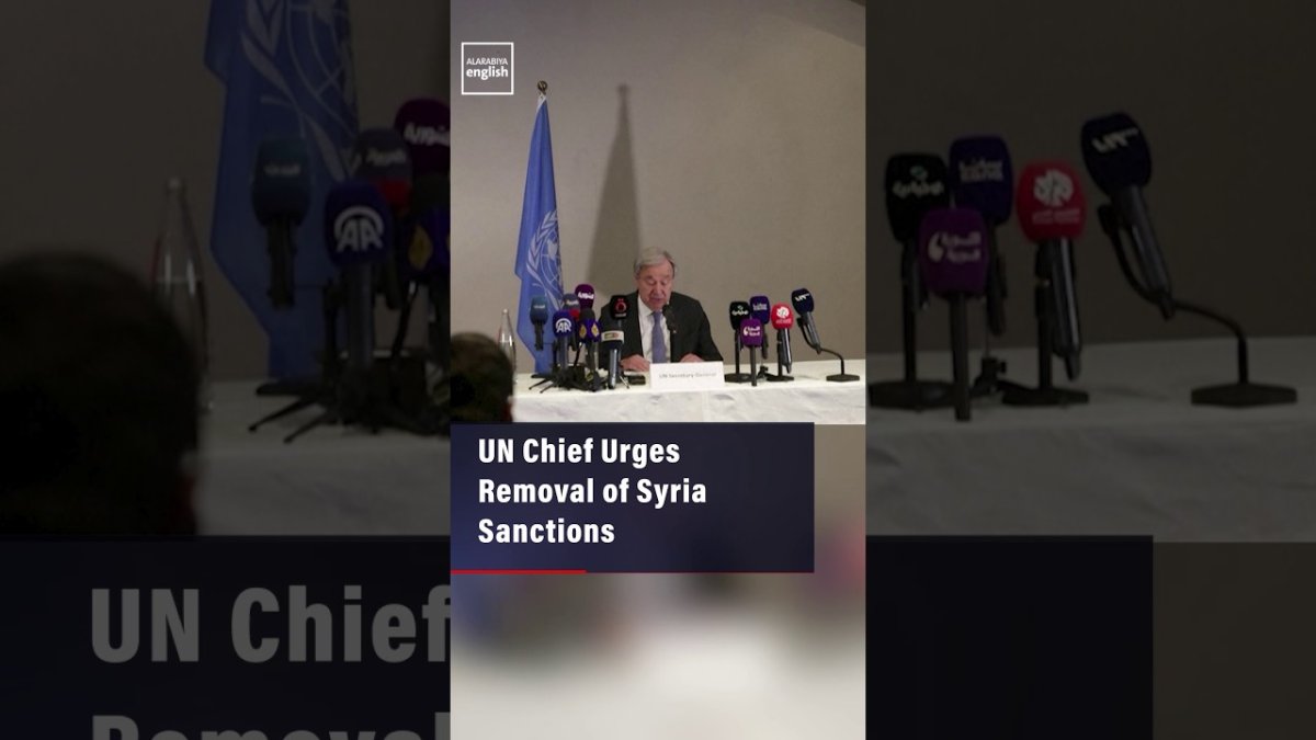 Guterres Urges Full Sanctions Lift in Historic Syria Visit