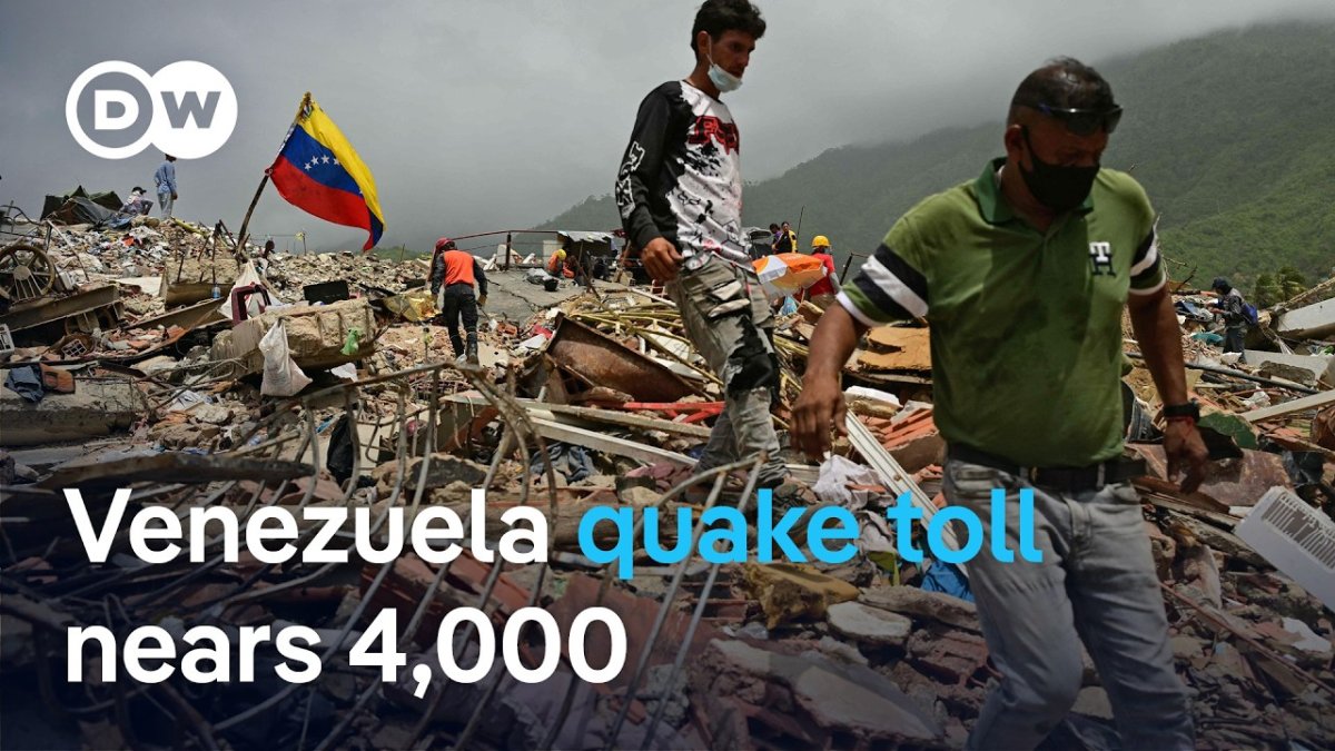 Rescue workers search collapsed buildings in La Guaira following the June 2026 Venezuela earthquakes