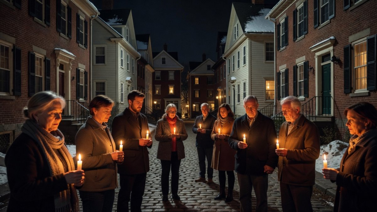 Community members gather for a candlelight vigil in Portland, Maine demanding justice for a Colombian man killed by ICE
