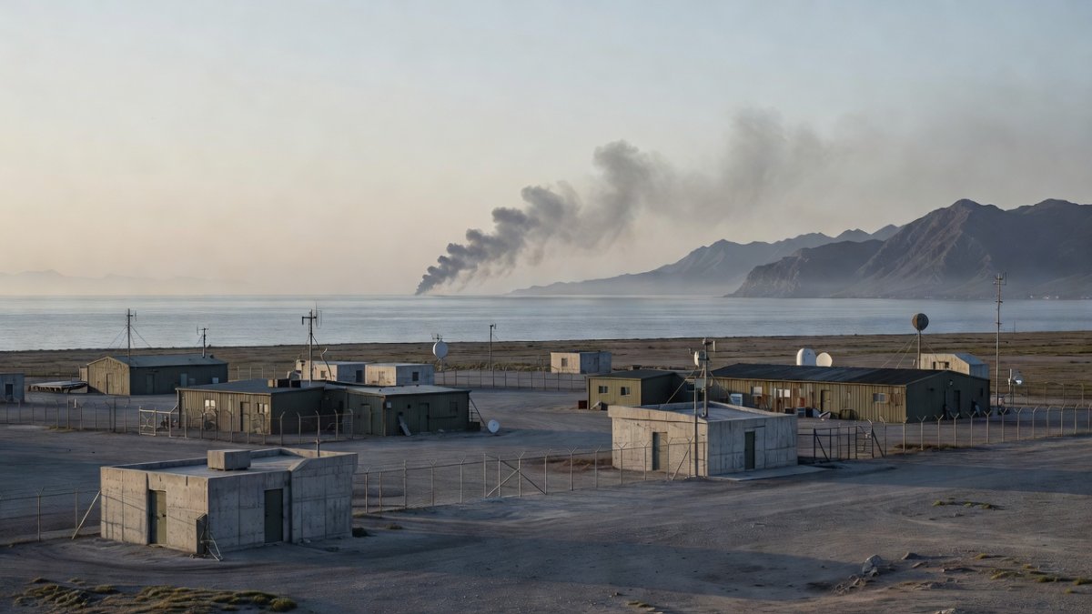 Military facility in southern Iran after strikes