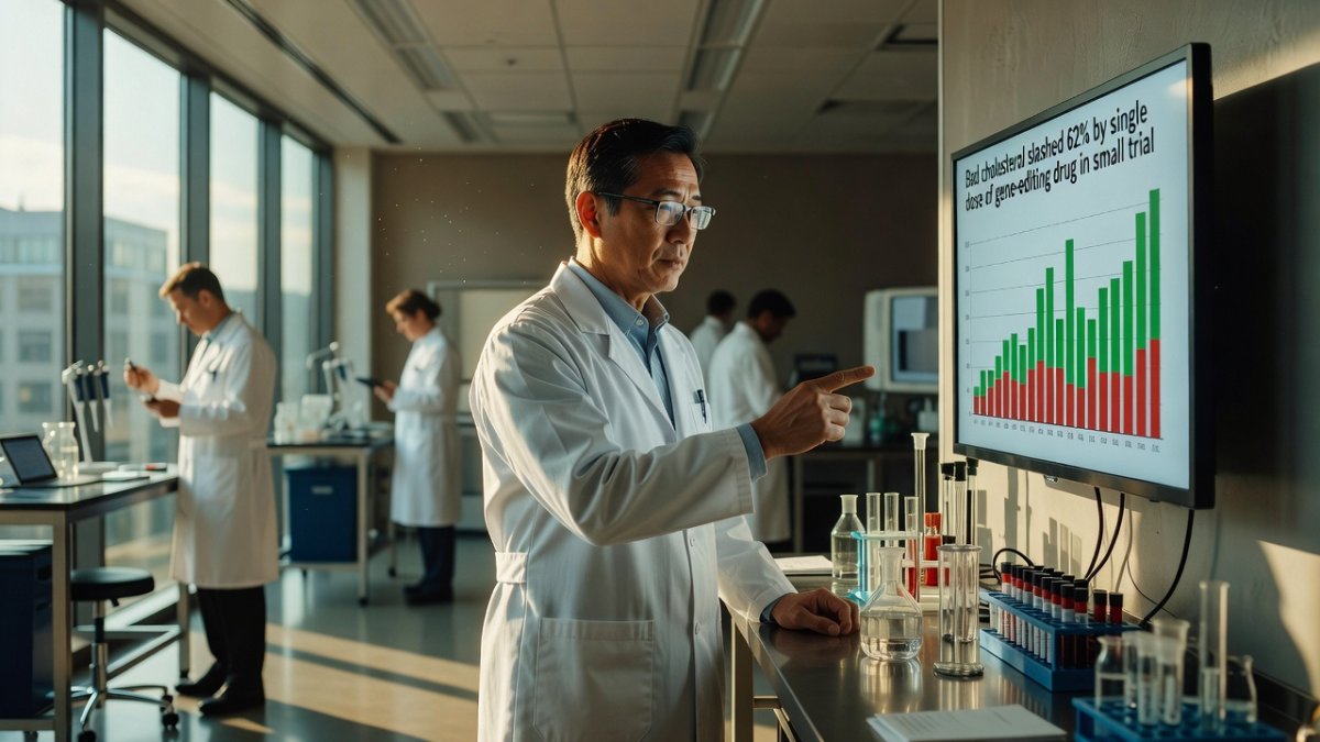 Bad cholesterol slashed 62% by single dose of gene-editing drug in small trial