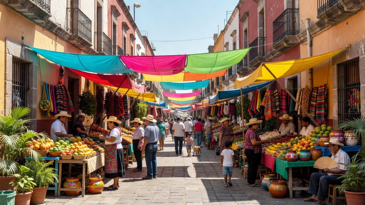 Community members in a Mexican colonia discussing elections