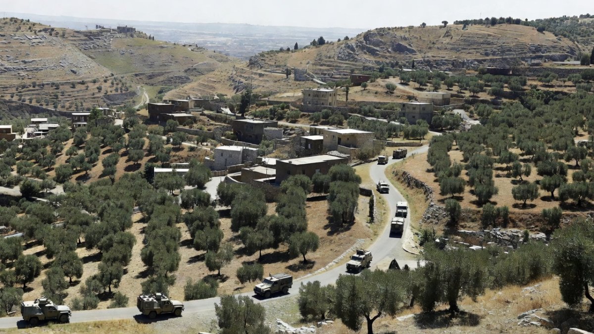 Israeli military positions near the Lebanon border
