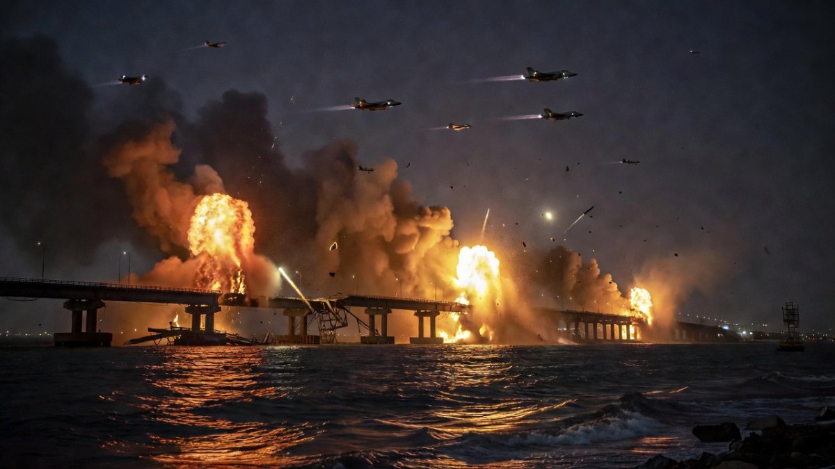 US Airstrikes Hit Bridges Deep Inside Iran as Sixth Night of Bombing Escalates Conflict