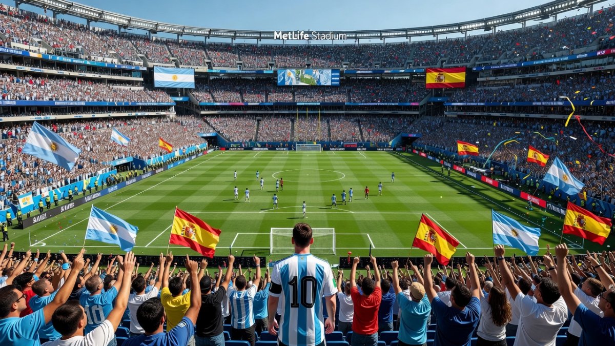 MetLife Stadium in New Jersey prepares for Argentina vs Spain World Cup final