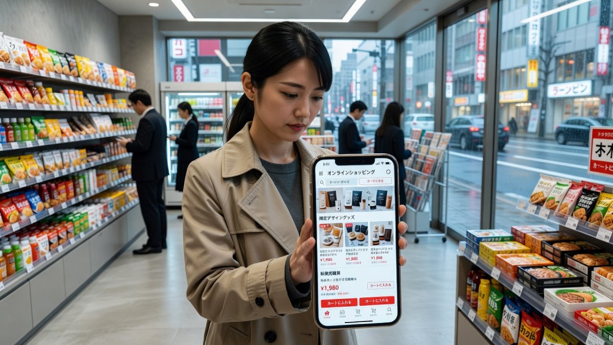 Online shopping and e-commerce in Japan, smartphone interface